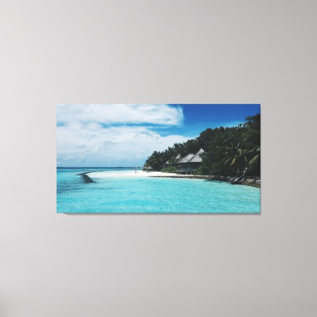 Ocean | Tropics | Sea | Palm trees Canvas Print (Front)