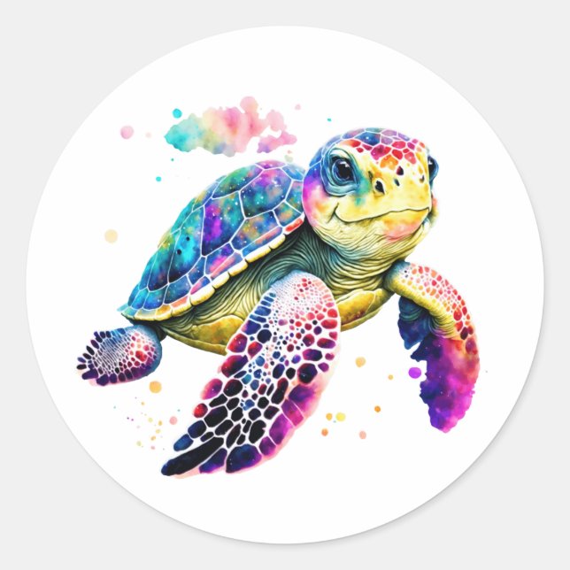 Ocean Turtle Stickers for Children! (Front)
