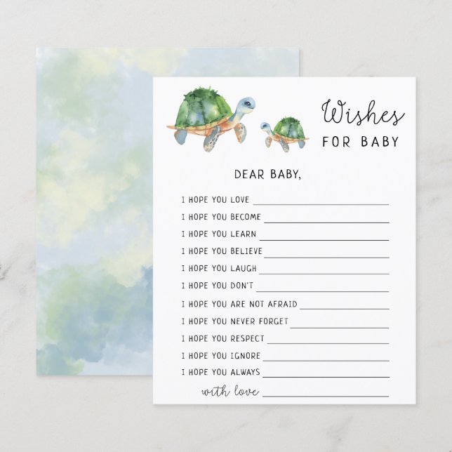 Ocean Turtles - Wishes for baby (Front/Back)