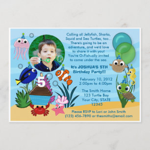 Ocean Under The Sea Birthday Invitation
