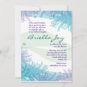 Ocean Underwater Sea Life Bat Mitzvah Invitation