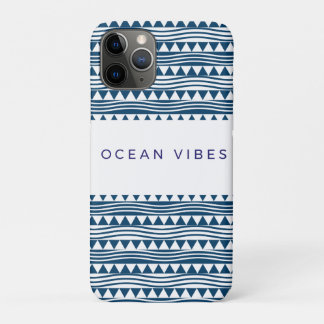 Ocean vibes geometric – navy blue coas iPhone 11 pro case