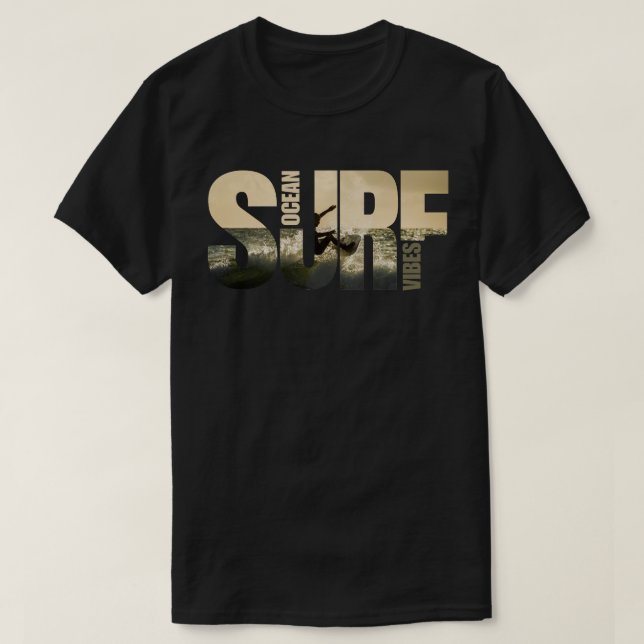 Ocean Vibes Surf Lover  T-Shirt (Design Front)