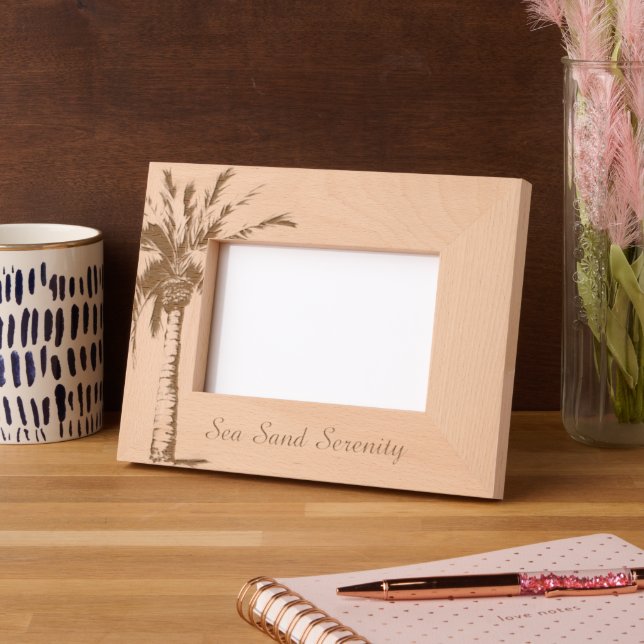 Ocean View Beach Serenity Etched Frames (Left)