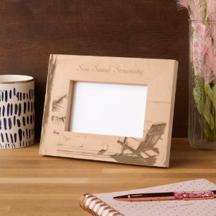 Ocean View Beach Serenity Etched Frames