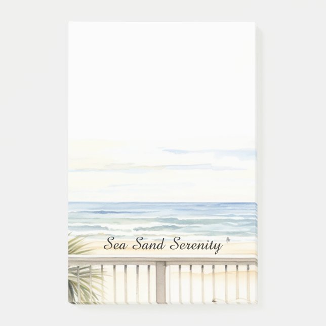 Ocean View Beach Serenity Post-it Notes (Front)
