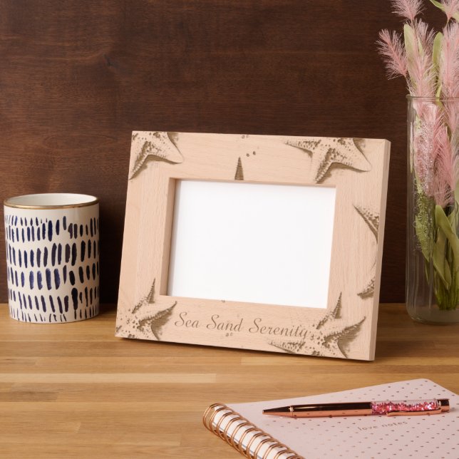Ocean View Beach Serenity Starfish Etched Frames (Left)
