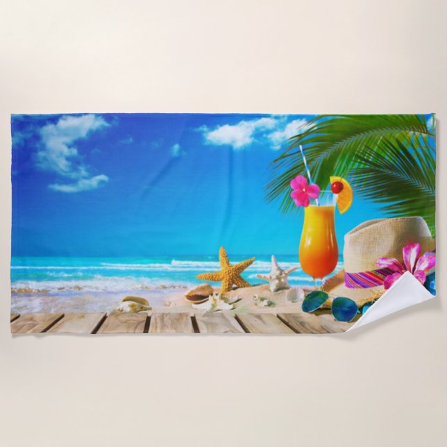 OCEAN VIEW BEACH TOWEL (Front)