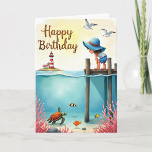 Ocean View Birthday Art Card