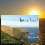 Ocean View Deep Blue Seaside Cliffs Thank You Postcard<br><div class="desc">Experience Gratitude with this breathtaking Thank You Postcard. Discover the captivating beauty of Ireland's Cliffs of Moher with this stunning Thank You postcard. Let the awe-inspiring landscape speak volumes as you express your heartfelt appreciation, whether for business or personal reasons. Immerse yourself in the vivid colours and intricate details of...</div>