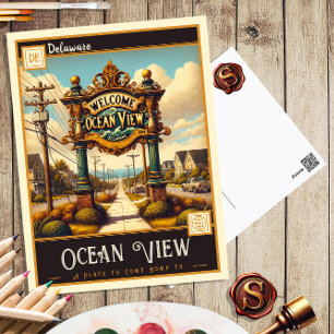 Ocean View, Delaware Vintage Postcard