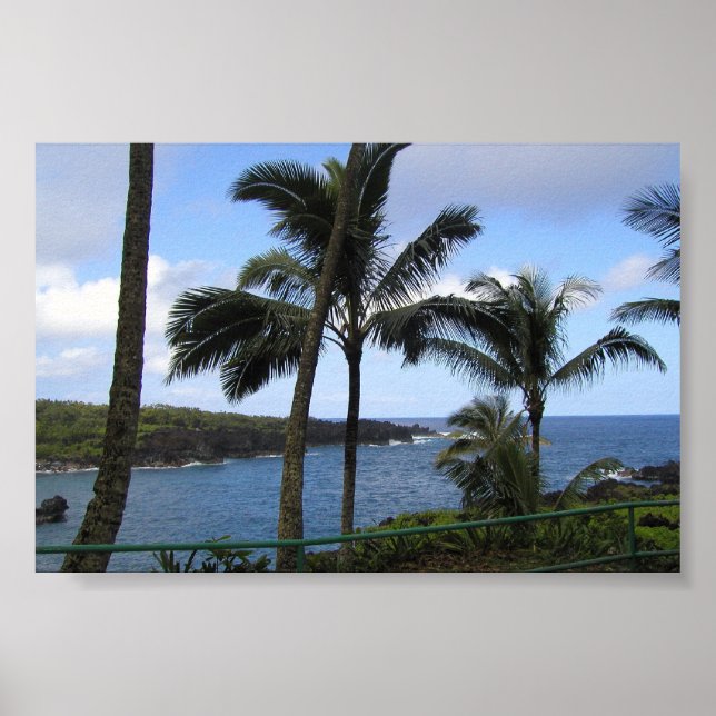 Ocean View Hawaiian Island Maui Poster (Front)