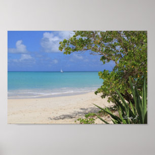 Ocean View in Antigua Canvas Print