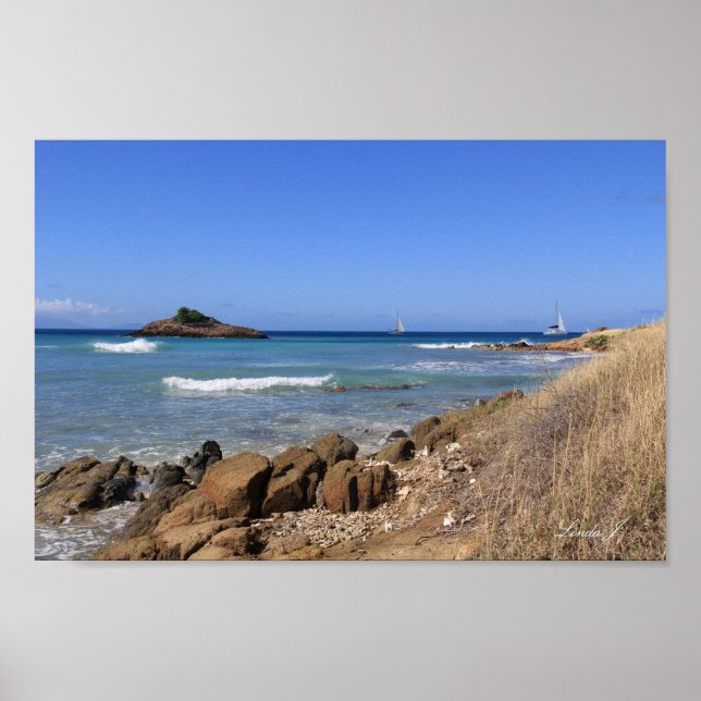 Ocean View in Antigua Canvas Print (Front)