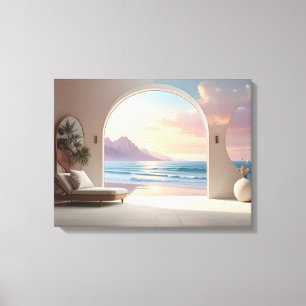Ocean View Luxury Room Canvas Print