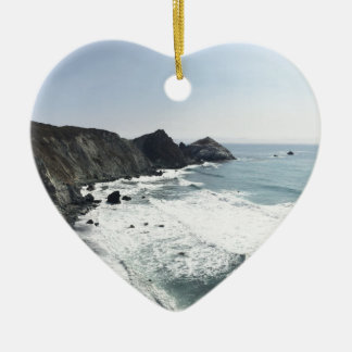 Ocean View Pacific Coast Highway Big Sur Ceramic Tree Decoration