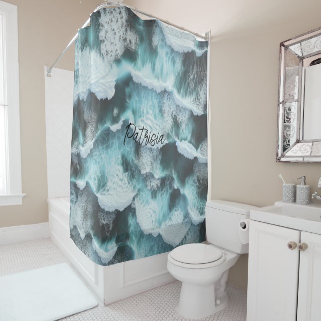 Ocean view shower curtain (In Situ)