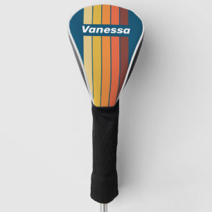 Ocean Vintage Vibe Pin Striped with Name Golf Head Cover