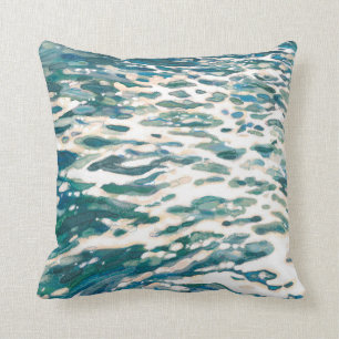 Ocean Wake Beach Coastal Decor Pillow by Juul