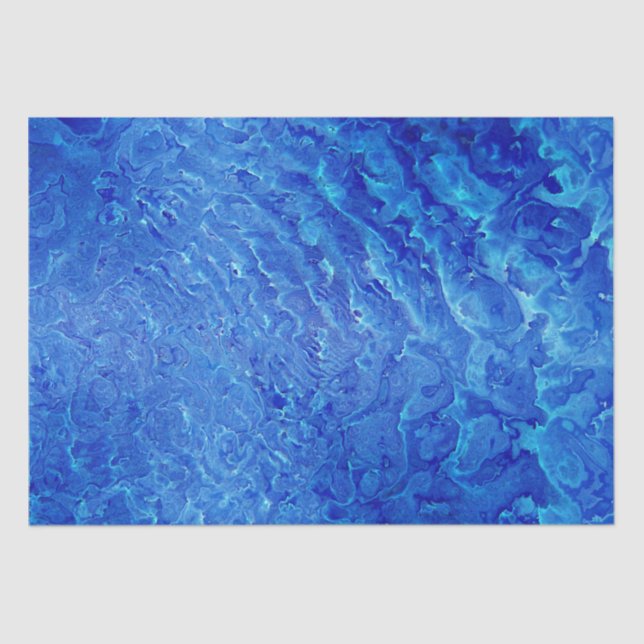 Ocean Water Abstract Decoupage Background Tissue Paper (Front)