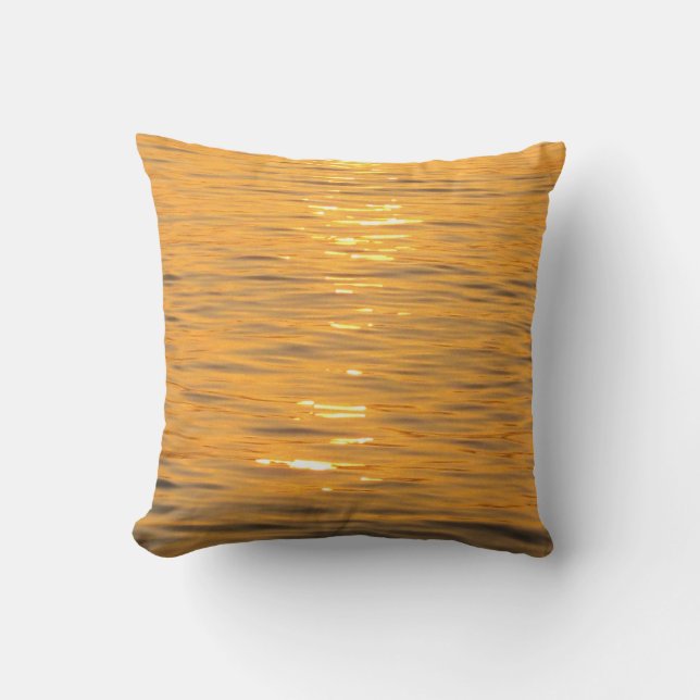 Ocean Water Orange Pillow (Front)