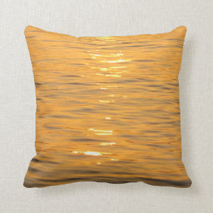 Ocean Water Orange Pillow