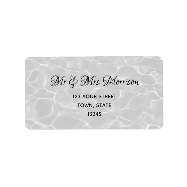Ocean Water Return Address Label (Front)