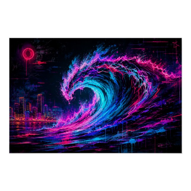 Ocean Water Wave Poster (Front)
