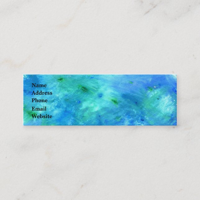 Ocean Watercolor Business Card (Front)