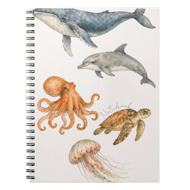 Ocean watercolor notebook (Front)