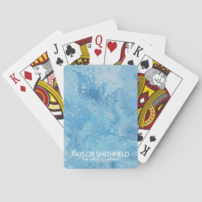 Ocean Watercolor Playing Cards (Back)