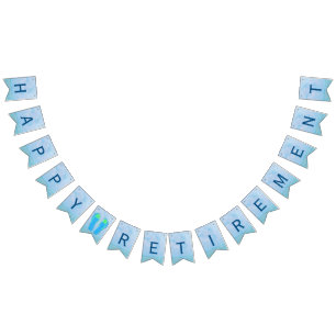 ocean watercolor with flip-flops for Retirement Bunting