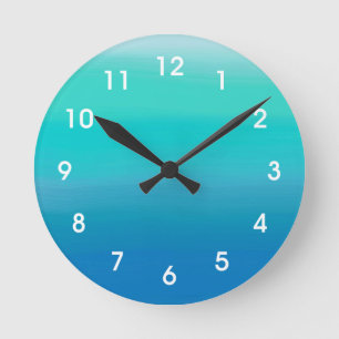 Ocean Watercolors Wall Clock