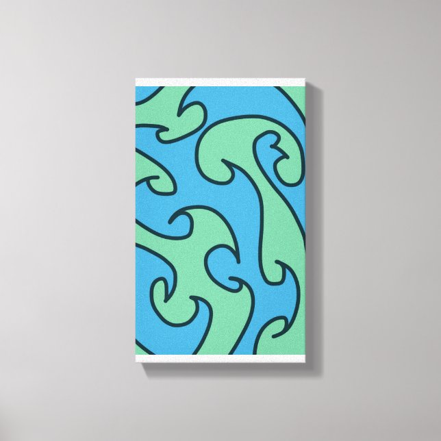 Ocean wave art canvas print (Front)