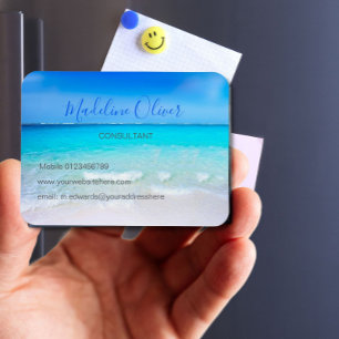 Ocean Wave Beach Blue Scene Modern  Magnet