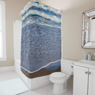 Ocean Wave Beach Shoreline Shower Curtain