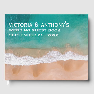 Ocean Wave, Beach Wedding Guest Book