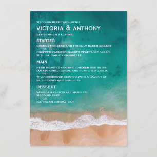 Ocean Wave, Beach Wedding Menu