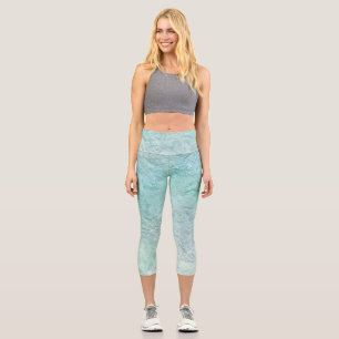 Ocean wave breeze inspired High Waisted Capris