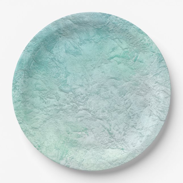 Ocean wave breeze paper plate (Front)