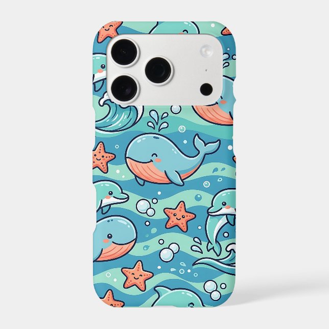 Ocean Wave Dolphin Whale Smartphone 17 Case (Back)