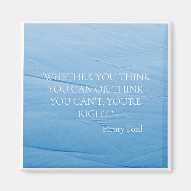 "OCEAN WAVE" INSPIRATIONAL QUOTE HENRY FORD FRIDGE MAGNET (Front)