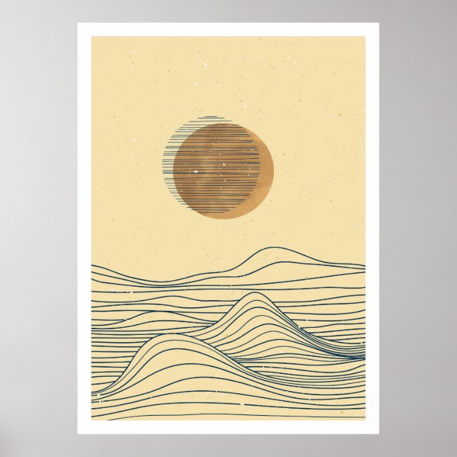 Ocean wave landscape poster (Front)
