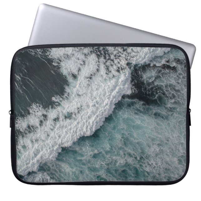 Ocean wave laptop sleeve (Front)