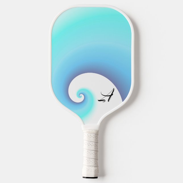 Ocean Wave Monogram Pickleball Paddle (Back)
