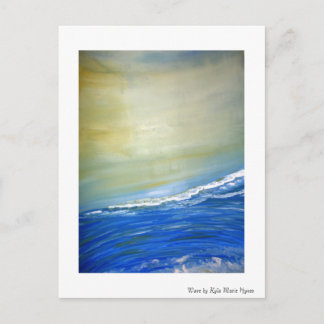 Ocean Wave Painted Postcard