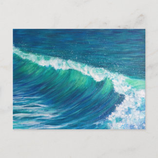 Ocean Wave Painting Postcard