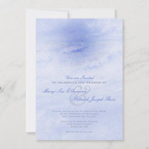 Ocean Wave: Pale Blue Wedding Invitation