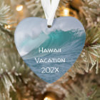 Ocean Wave Photo Keepsake Christmas Ornament
