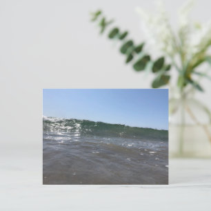 Ocean Wave Print Peaceful Beach Nature Art Postcard